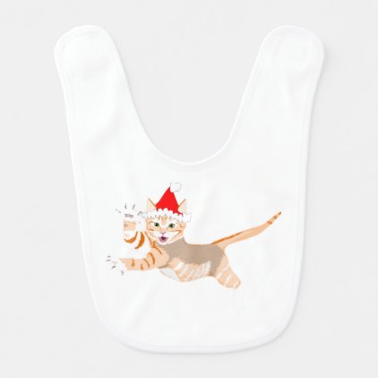 xmascat baby bib