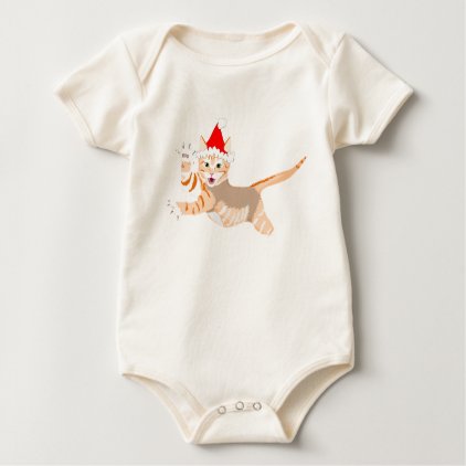 xmascat baby bodysuit