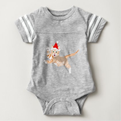 xmascat baby bodysuit