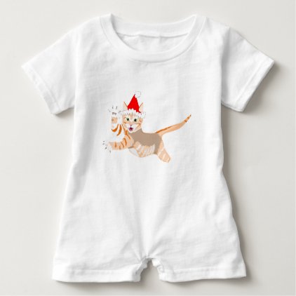 xmascat baby romper