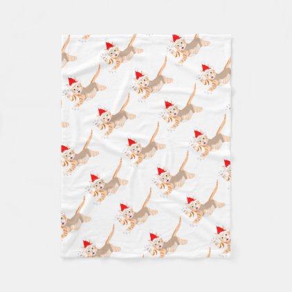 xmascat fleece blanket