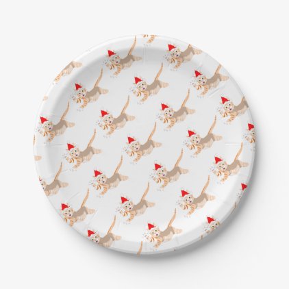 xmascat paper plate