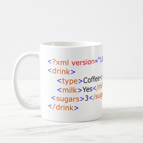 XML Programming Coffee Mug