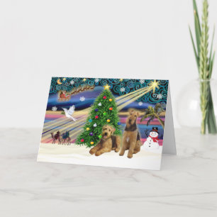 XmsMagic-AIREDALE pair Holiday Card