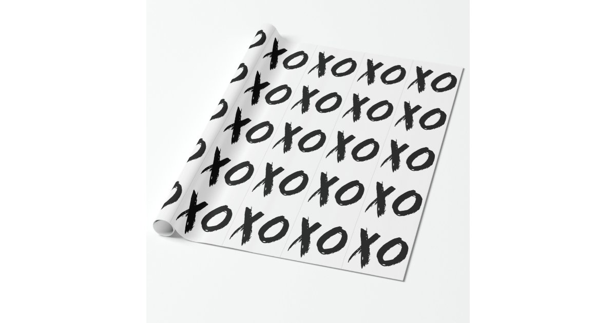 FA LA LA Bold Letters Modern Minimal Black & Gold Wrapping Paper