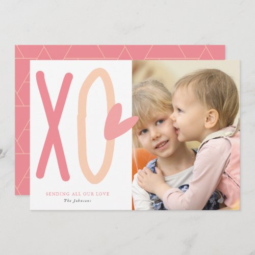 XO Heart Valentines Day Photo Card