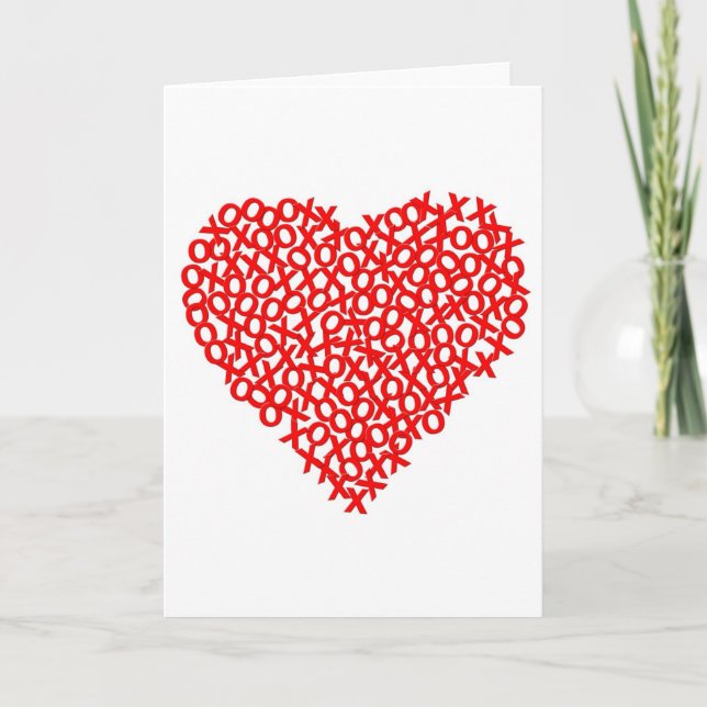 xo hearts holiday card (Front)