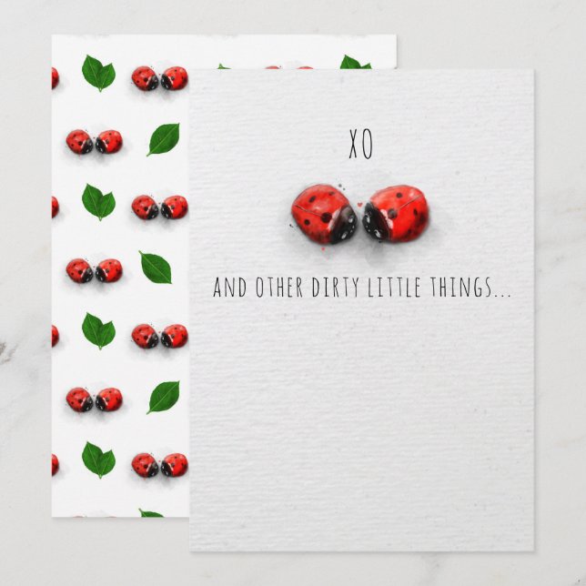 XO HUGS AND KISSES BUGS VERSION 2 Valentine card (Front/Back)