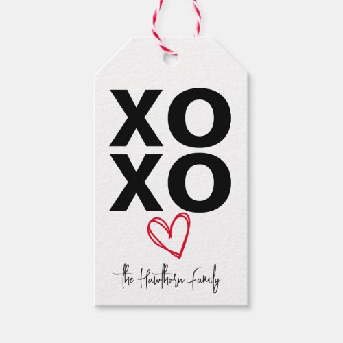 XO Personalized Gift Tag