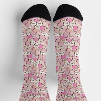 XO Romantic Heart Pattern Valentine Anniversary  Socks