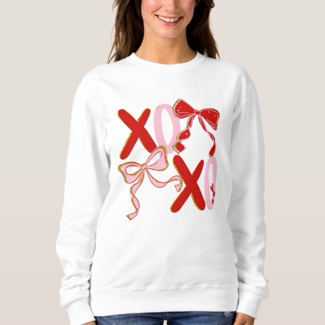 XO Valentine Sweatshirt | Cute XOXO Love Pullover (Front)
