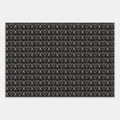 Xo Valentines Hearts Pattern Wrapping Paper Sheets (Front 2)