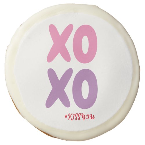 XO XO KISSYOU Valentines Day Sugar Cookie