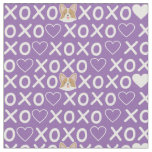 Xo xo love doggy. Sweet heart. Pastel pink Fabric