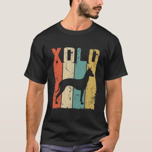 Xolo Xoloitzcuintle Mexican Hairless Dog Vintage R T_Shirt