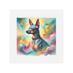 Xoloitzcuintle Dog 151024AREF109 - Watercolor Metal Print