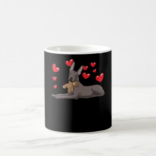 Xoloitzcuintle Dog With Stuffed Animal And Hearts Coffee Mug