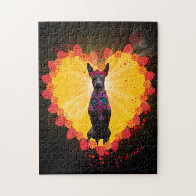 Xoloitzcuintle Puzzle Mexico (Vertical)