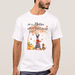 Xoloitzcuintli Maple Tree Thanksgiving Day Cute Do T-Shirt