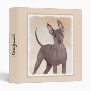 Xoloitzcuintli Painting - Cute Original Dog Art 3 Ring Binder