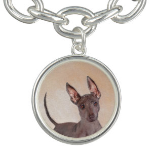 Xoloitzcuintli Painting - Cute Original Dog Art Bracelet