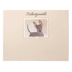 Xoloitzcuintli Painting - Cute Original Dog Art No Notepad