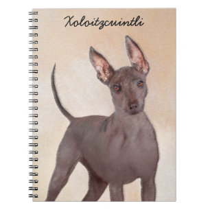 Xoloitzcuintli Painting - Cute Original Dog Art Notebook