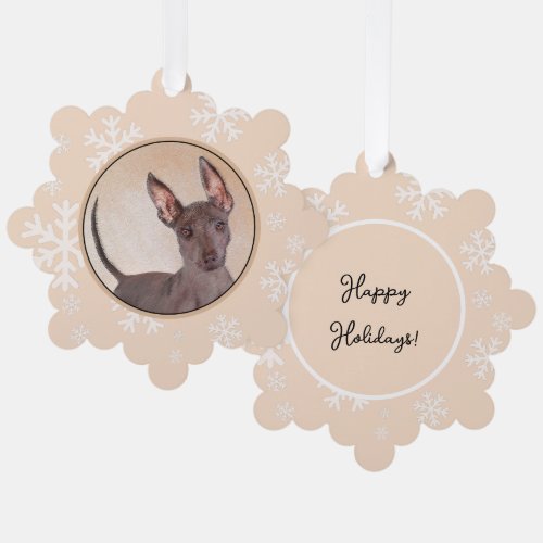 Xoloitzcuintli Painting _ Cute Original Dog Art Ornament Card