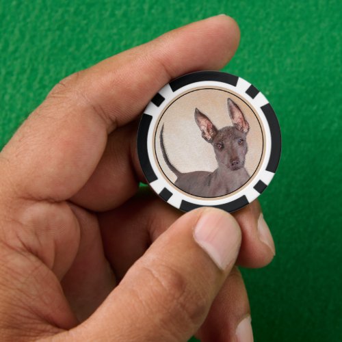 Xoloitzcuintli Painting _ Cute Original Dog Art Poker Chips