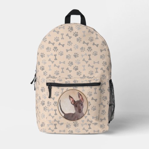Xoloitzcuintli Painting _ Cute Original Dog Art Printed Backpack