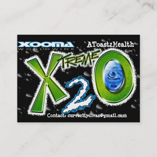 Xooma X2O A toast 2Health Business Card