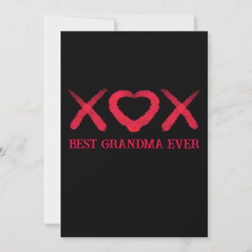 Xox love kisses valentine design best Grandma  Invitation