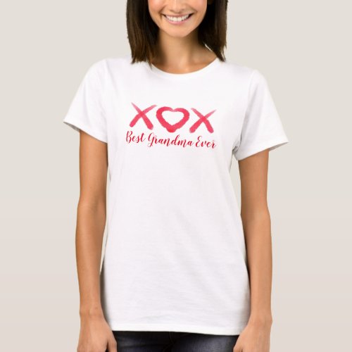 Xox love kisses valentine design  Grandma art T_Shirt