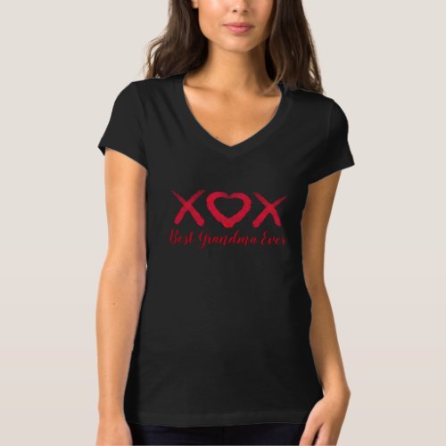 Xox love kisses valentine design  Grandma art  T_Shirt