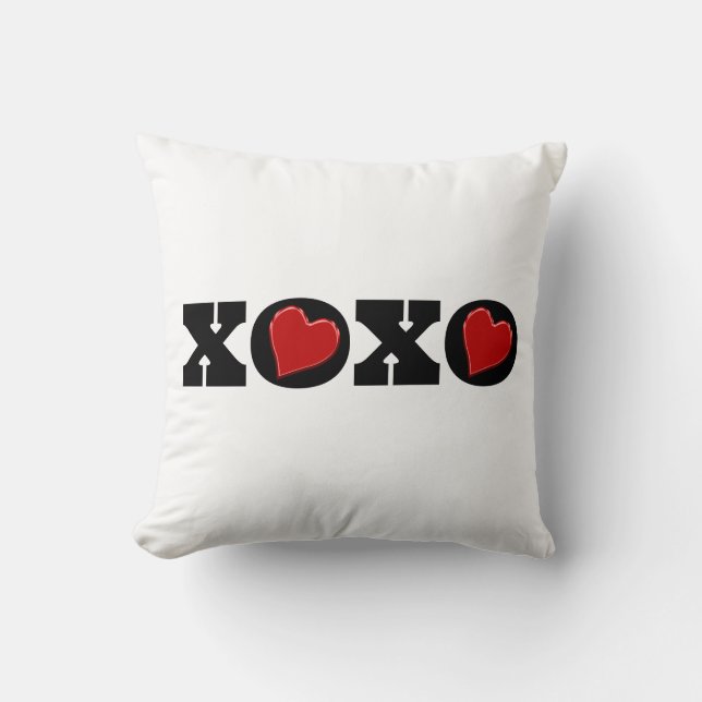 XOXO and Arrow Throw Pillow (Front)