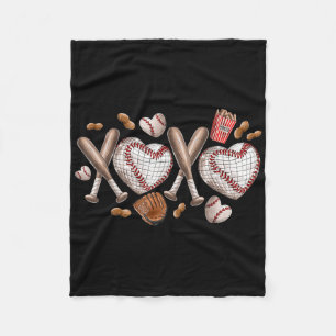 Xoxo Baseball Boys Valentines Day Shirts Men Women Fleece Blanket
