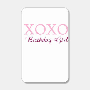 Xoxo birthday girl name pink mauve simple love matchboxes