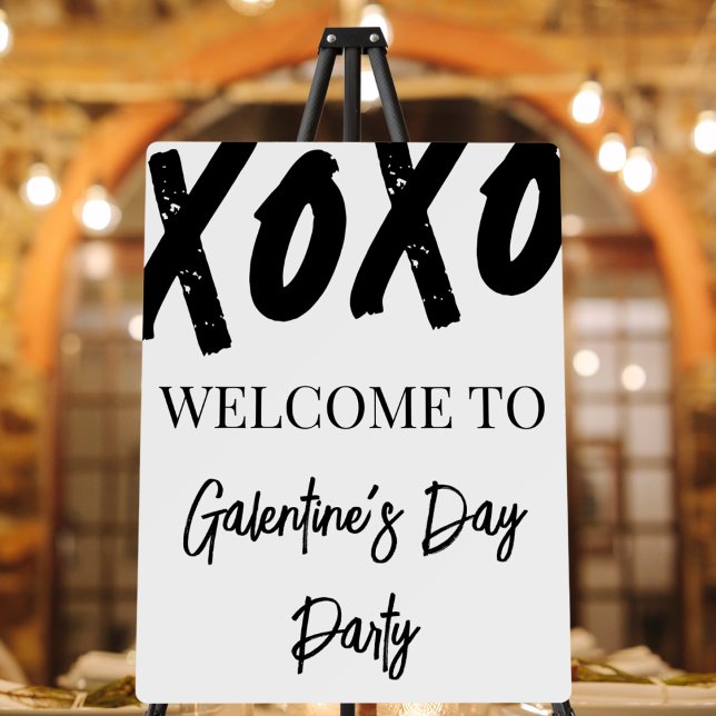 XOXO Black Galentine's Day Party Welcome Sign (Creator Uploaded)