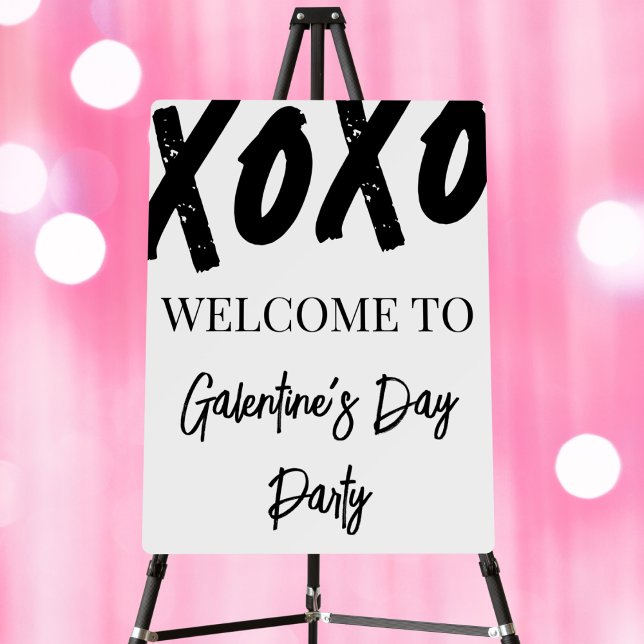 XOXO Black Galentine's Day Party Welcome Sign (Creator Uploaded)