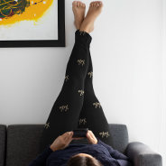 Xoxo Black Hot Pink Gold Typography Cute Leggings at Zazzle