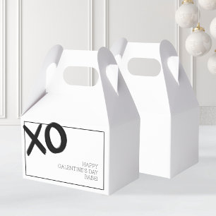 XOXO Black White Bestie Friends Galentine's Day Favor Boxes