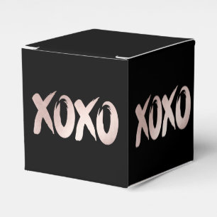 XOXO Blush Pink   Hand Lettered Brush Script Favor Boxes