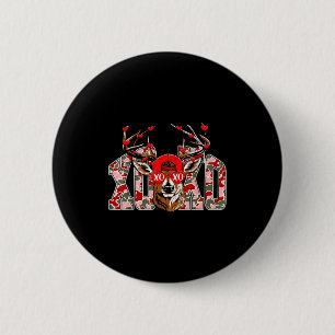 Xoxo Camo Buck Deer Hunting Valentine's Day Boys K Button