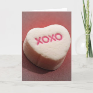 XOXO candy heart card