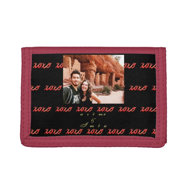 XOXO Custom Photo Trifold Wallet (Front)