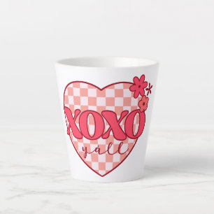 XOXO   Cute & Loving Pink Heart Latte Mug