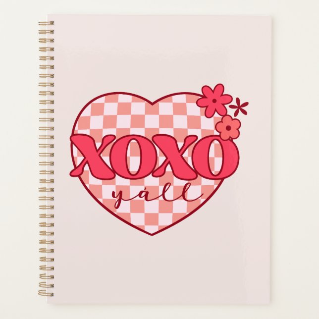 XOXO | Cute & Loving Pink Heart Planner (Front)