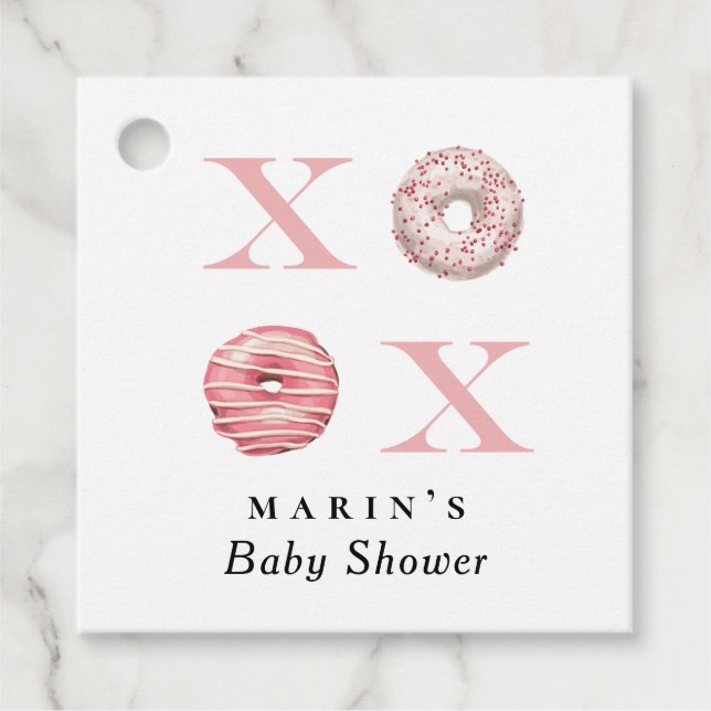 XOXO Donut Favor Tags (Front)