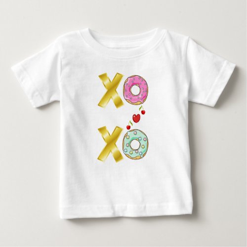 Xoxo Doughnut 2 June Valentines National Donut Day Baby T_Shirt