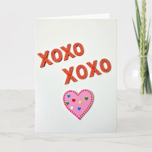 Xoxo Handcrafted Love Card (Front)